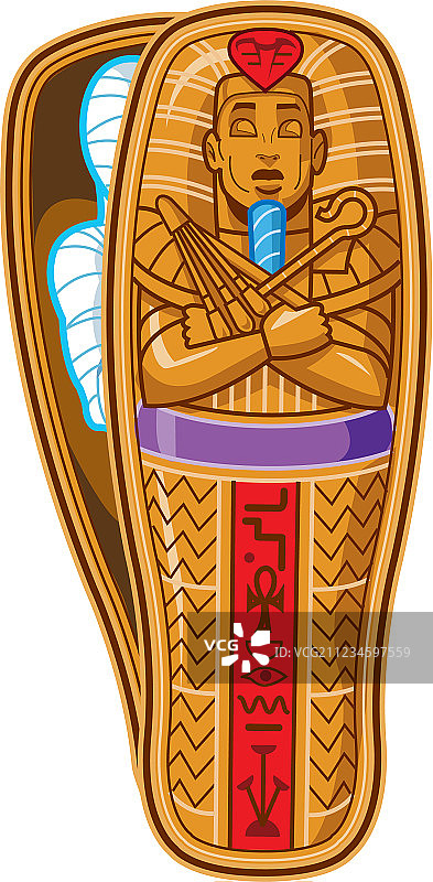 木乃伊石棺图片素材