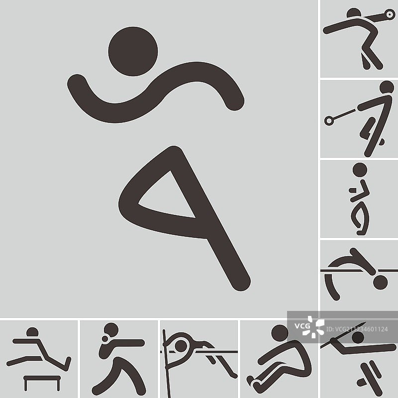 田径运动图标图片素材