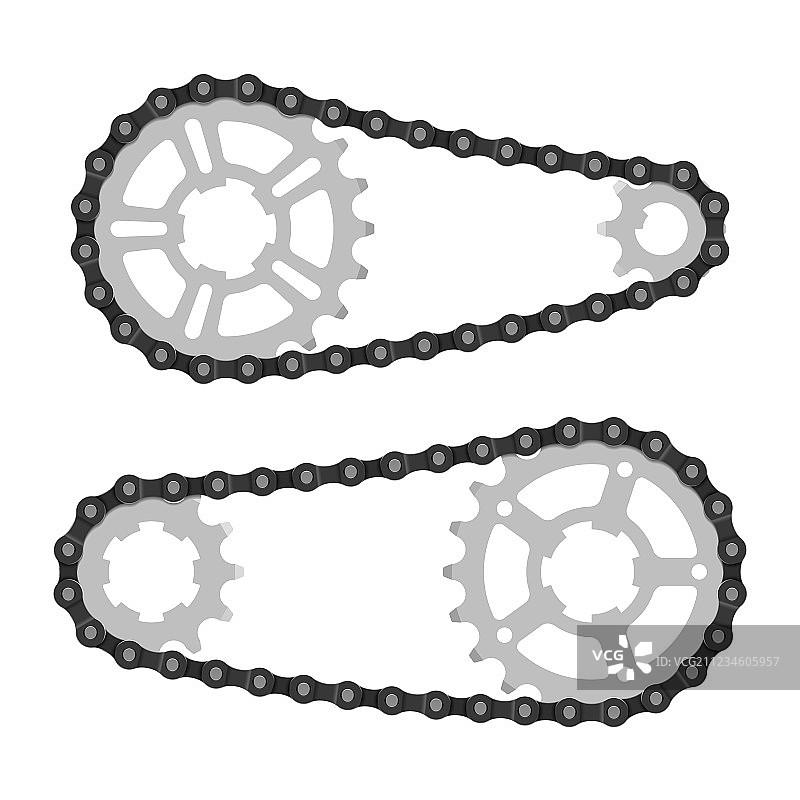 带齿轮的链条图片素材