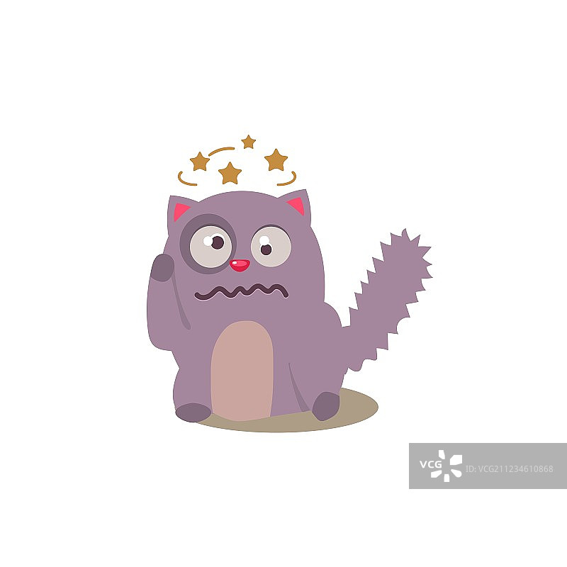 猫咪眼前冒星星图片素材