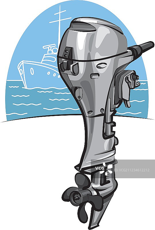船用舷外发动机图片素材