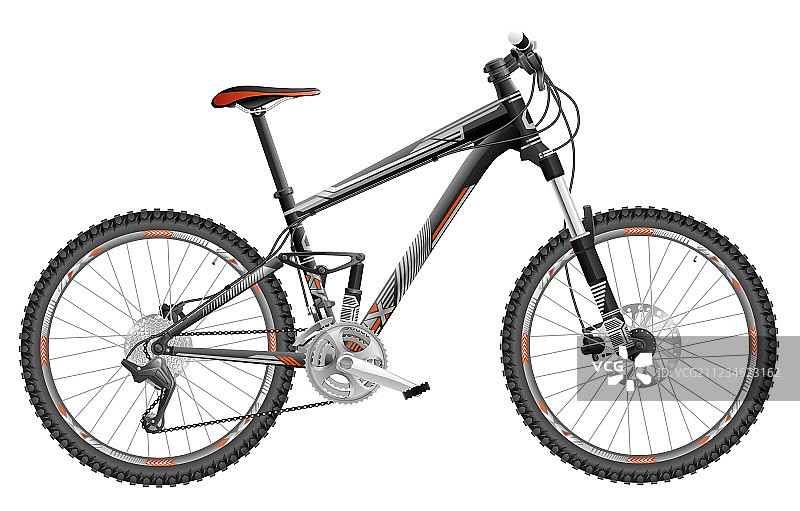 全避震山地自行车图片素材