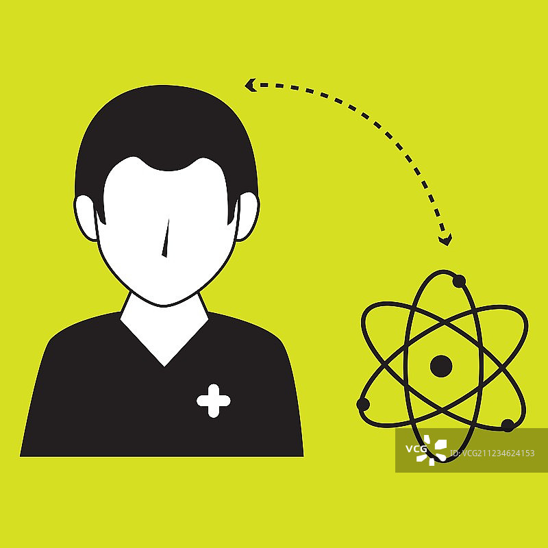 男护士和分子分离图标设计图片素材