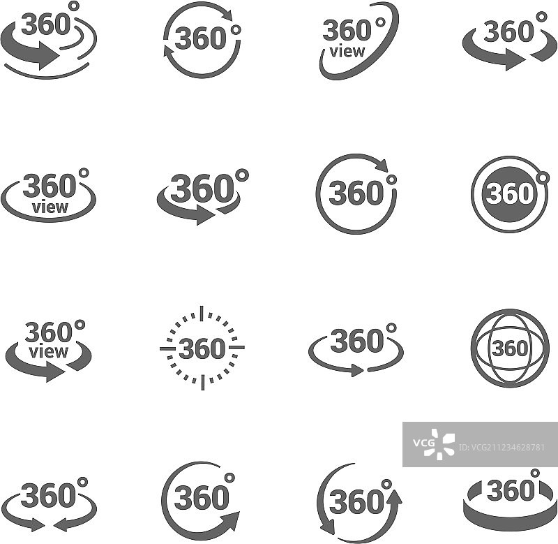 360度全景图标图片素材