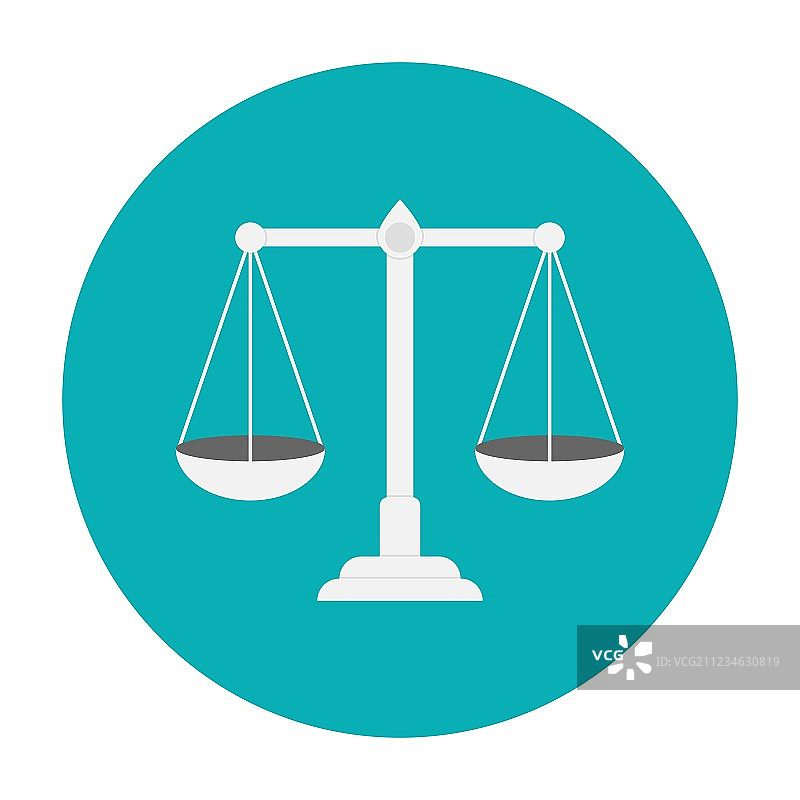 扁平风格天秤座图标图片素材