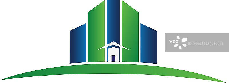 绿色建筑房地产logo图片素材