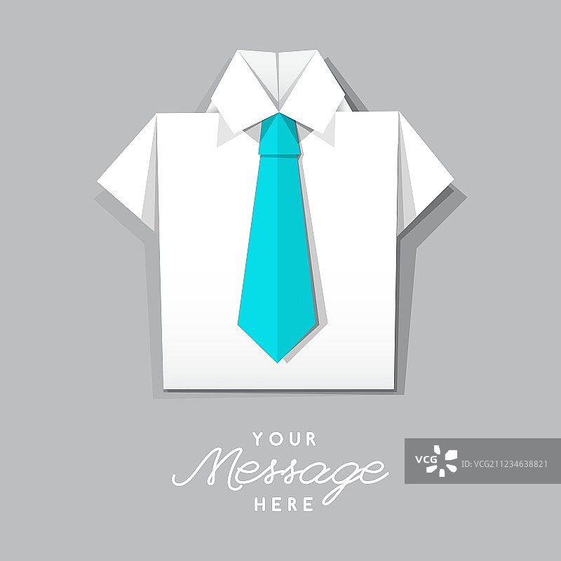 纸艺衬衫与领带图片素材