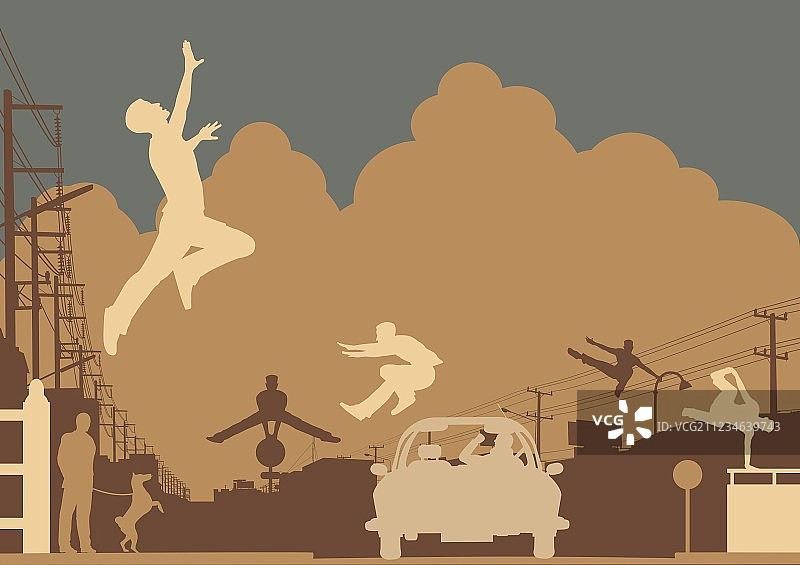 跑酷颜色图片素材