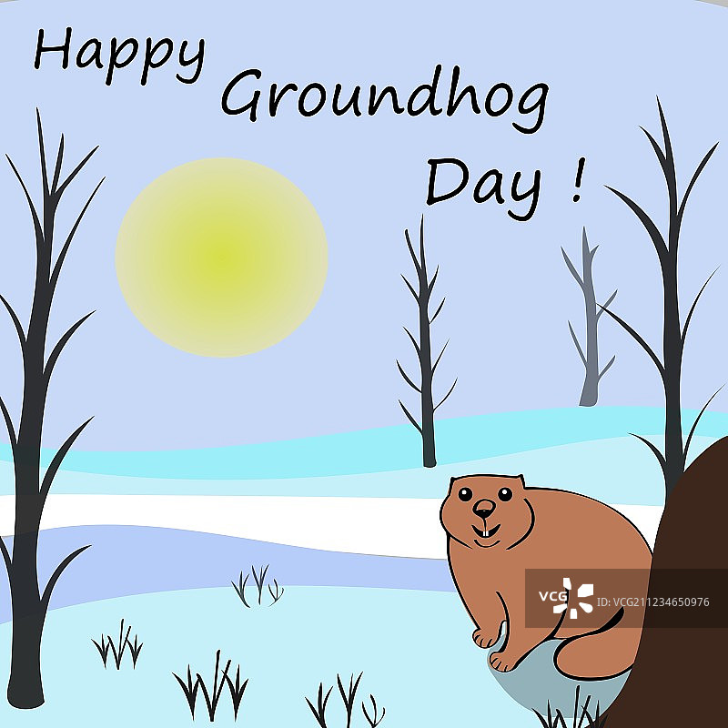 土拨鼠日快乐图片素材