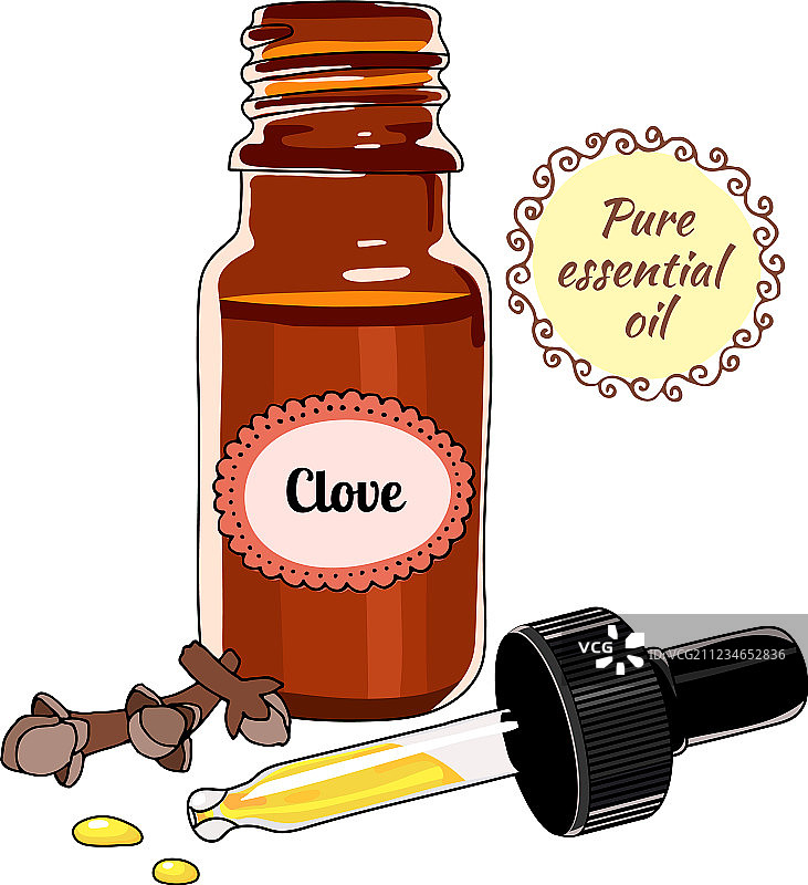 丁香精油滴管瓶图片素材