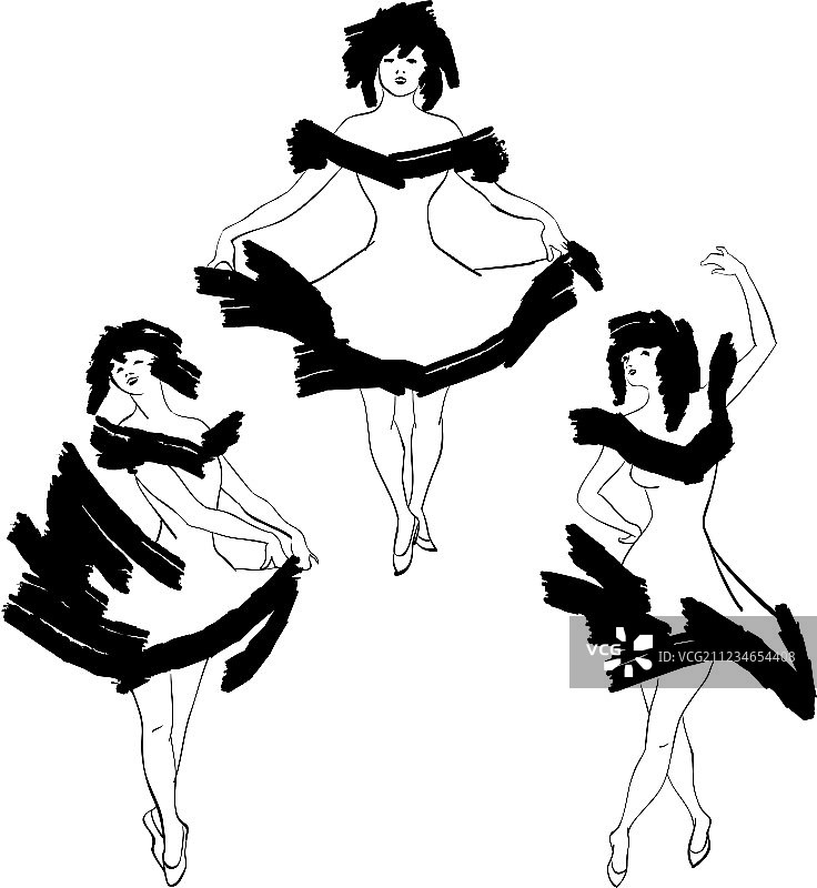 歌舞表演舞者剪影合集图片素材