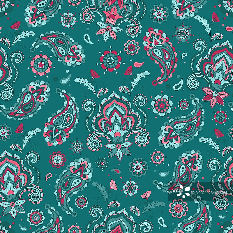 复古印花无缝图案图片素材