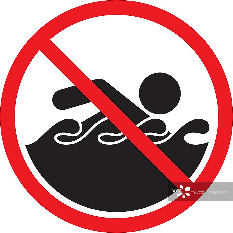 禁止游泳标志图片素材