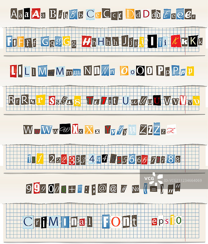 彩色字母图片素材