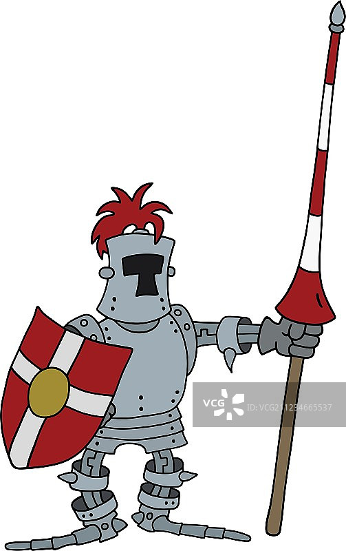 拿着长矛的有趣骑士图片素材