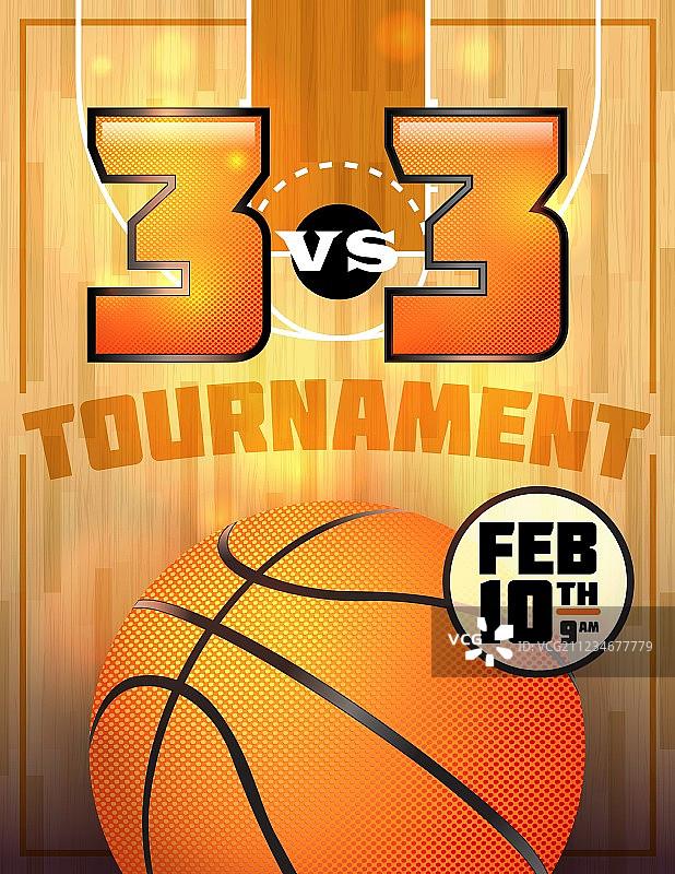 篮球锦标赛宣传单图片素材
