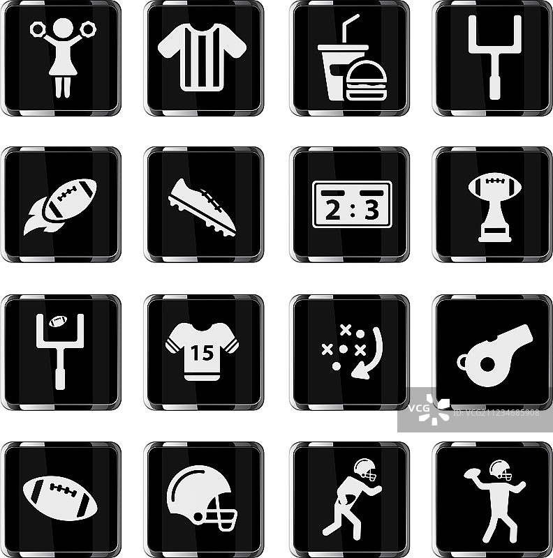 美式橄榄球简约图标图片素材