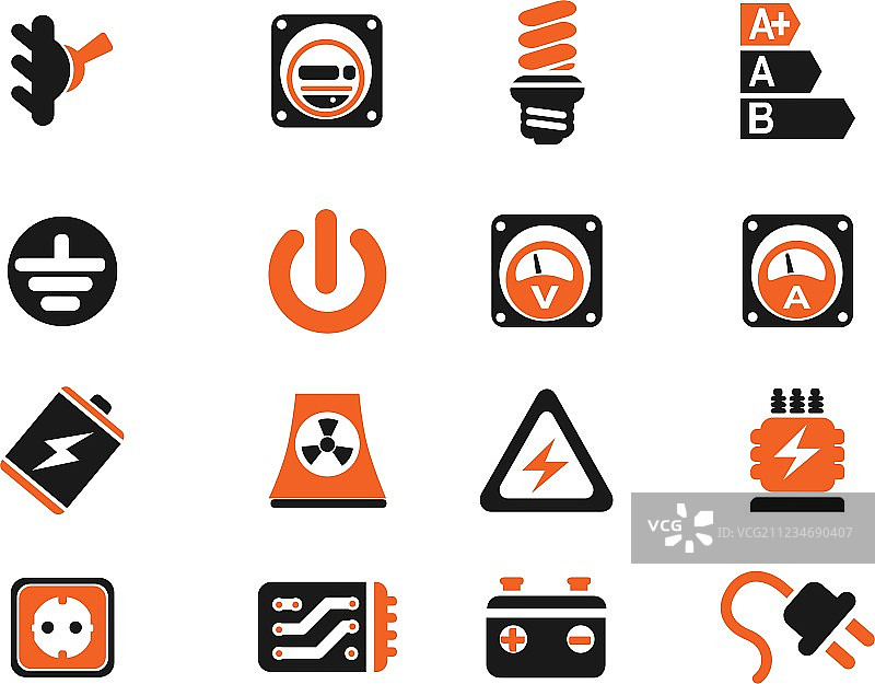 电力简约图标图片素材