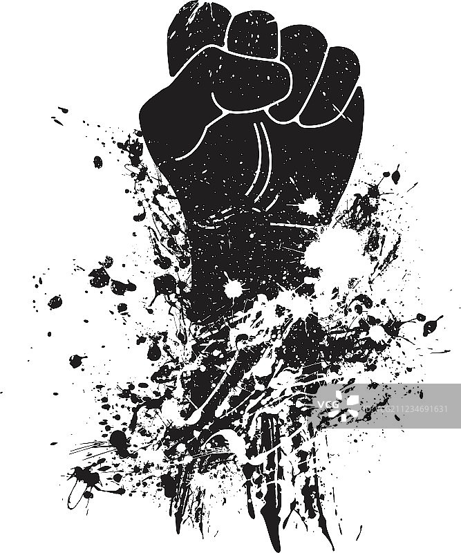 做旧风格的拳头图片素材