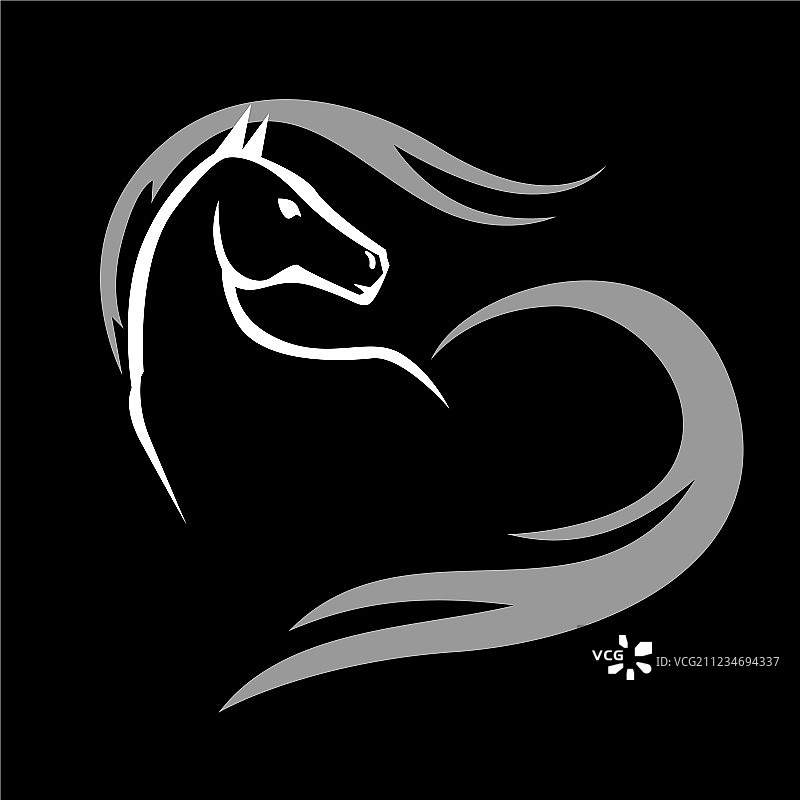 黑色马图标图片素材