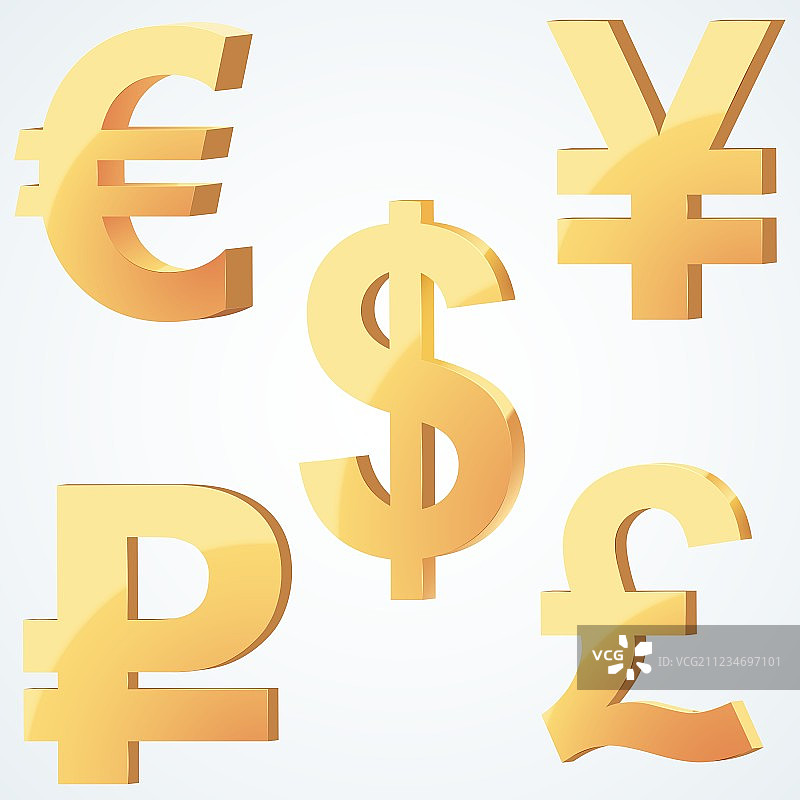 金色货币符号图片素材