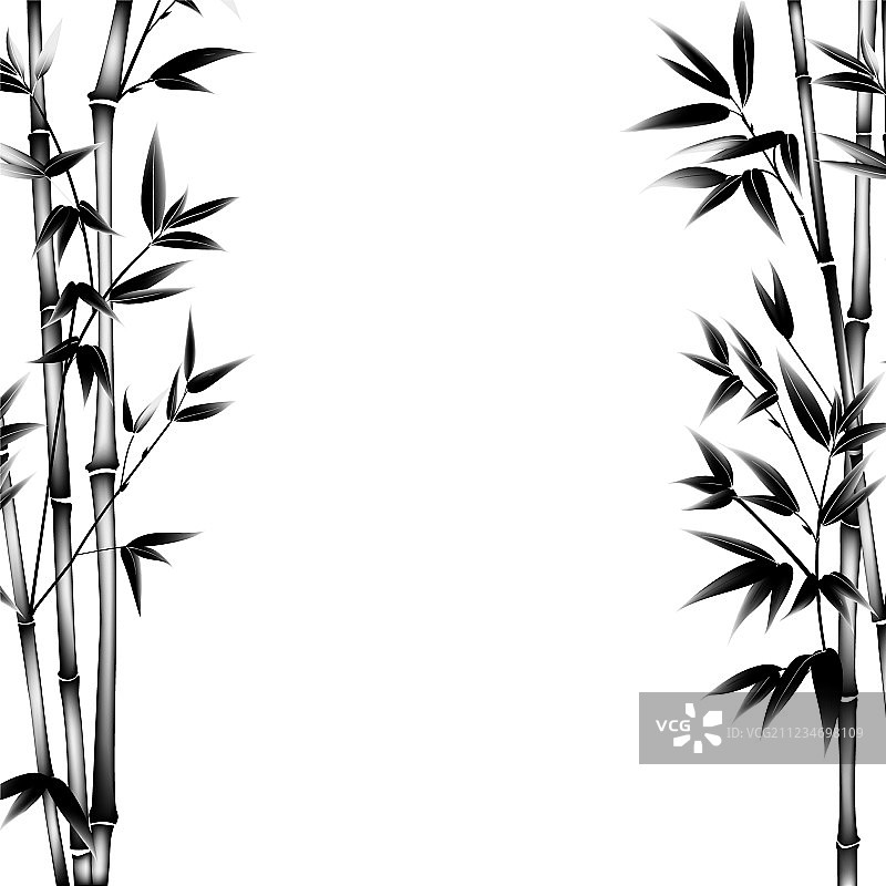 水墨竹子图片素材