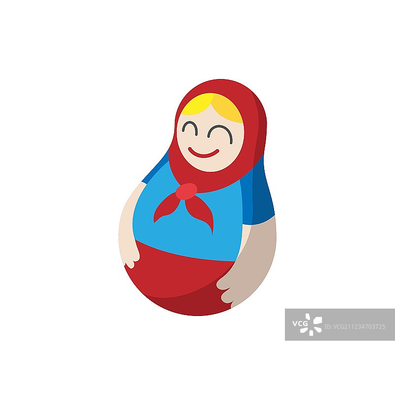 俄罗斯套娃图标卡通风格图片素材