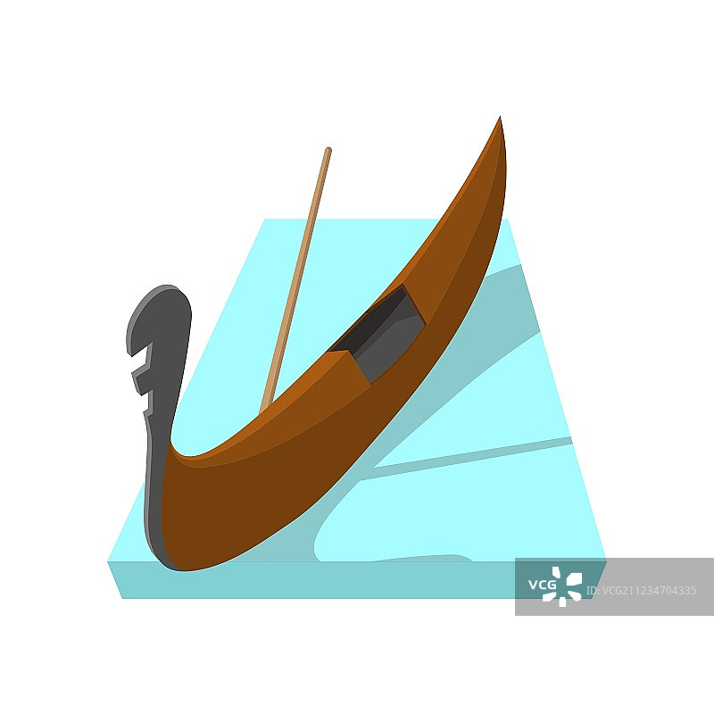 卡通风格的贡多拉图标图片素材