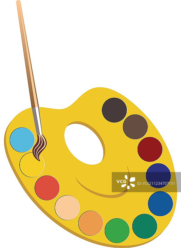 颜料调色板图片素材