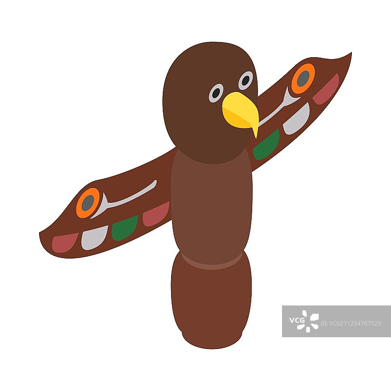 加拿大图腾图标2.5D风格图片素材