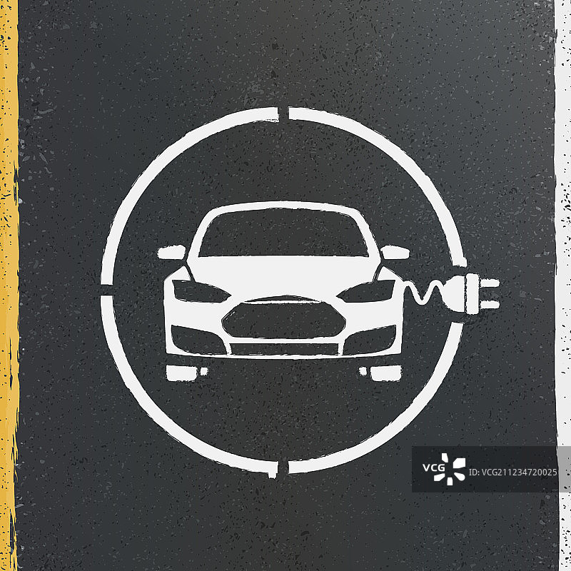 环保电动汽车充电站图标图片素材