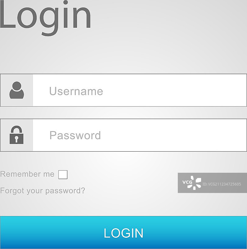 登录界面-用户名和密码图片素材