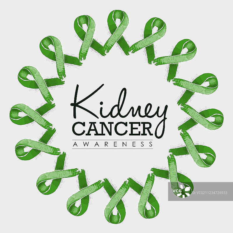 带文字的肾癌意识彩带设计图片素材