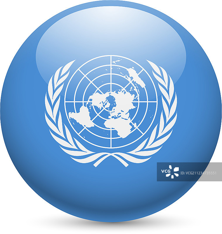 联合国圆形光面图标图片素材