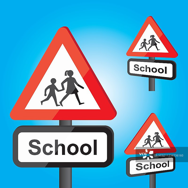 交通学校路标图片素材