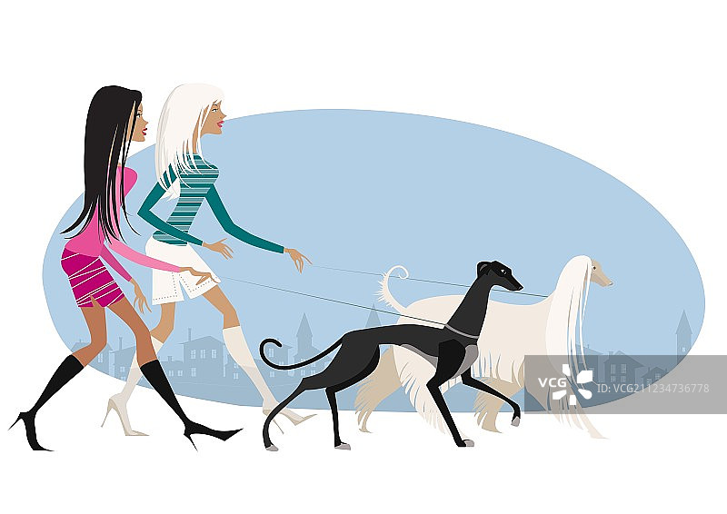 遛狗图片素材