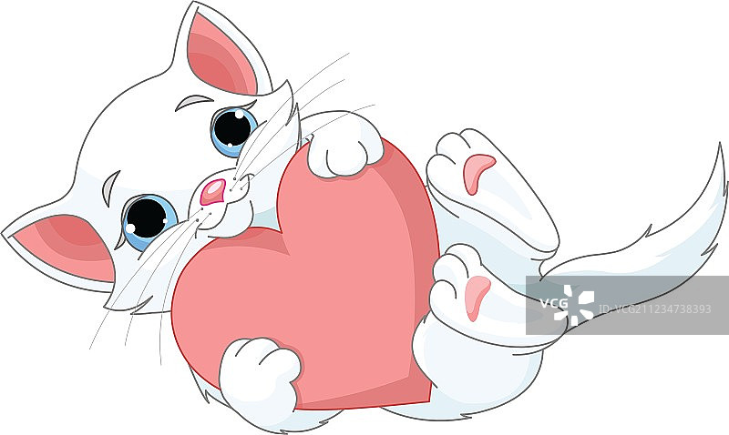 情人节小猫图片素材