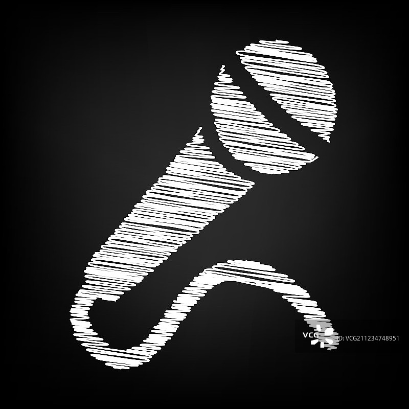 带有粉笔效果的图标图片素材