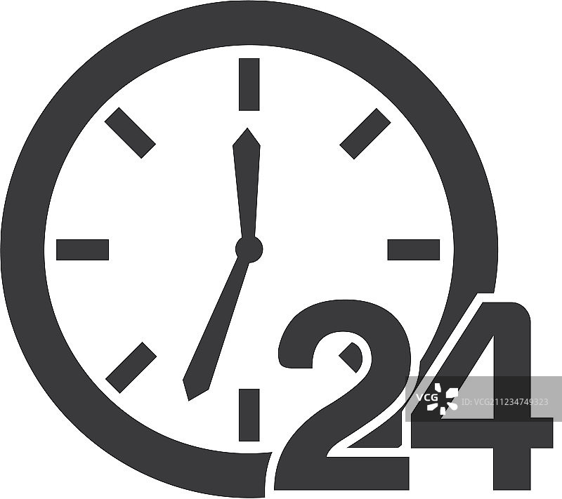 24小时时钟图标图片素材