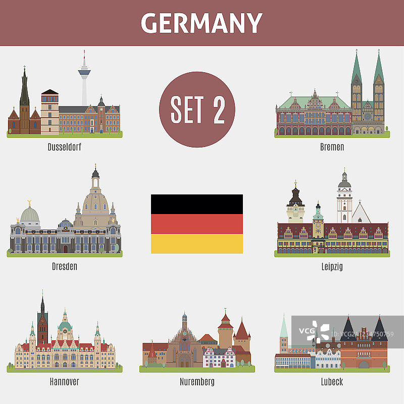 德国著名城市景点图片素材