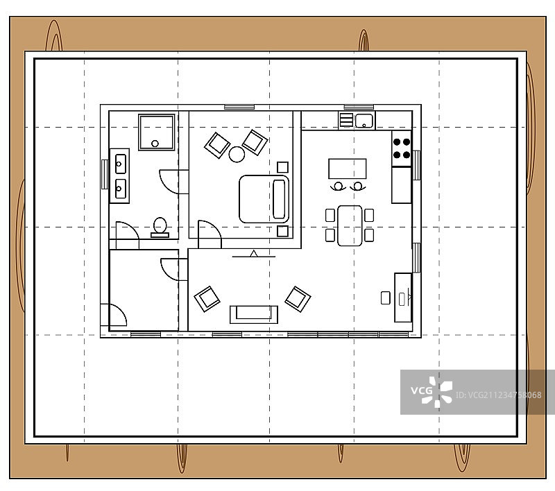 房屋平面图图片素材