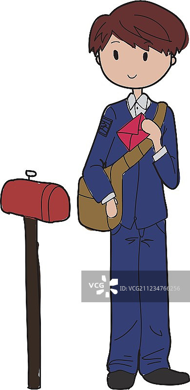 邮递员图片素材
