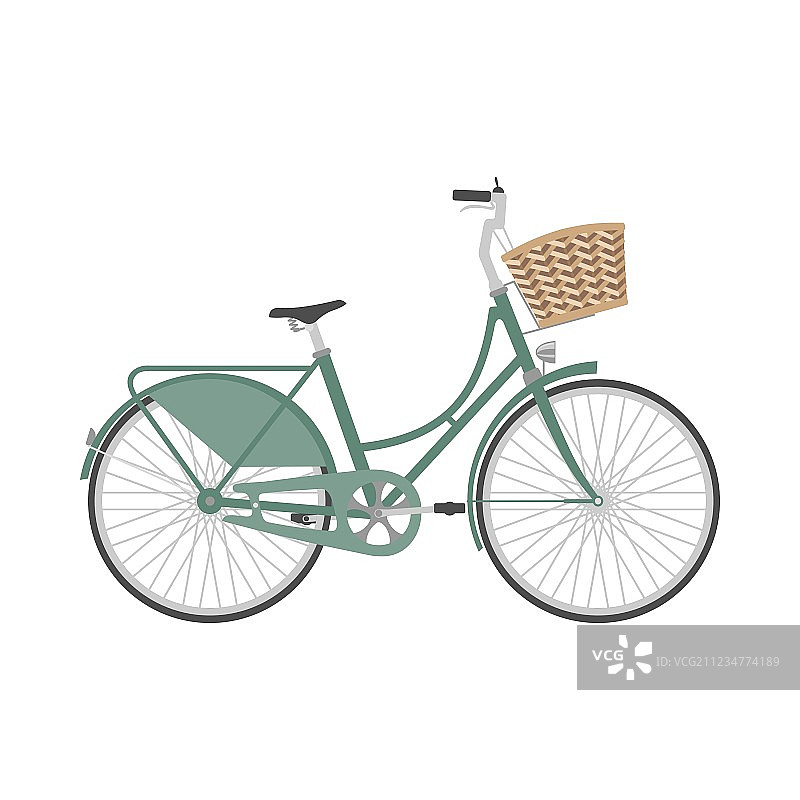 扁平风格自行车图片素材