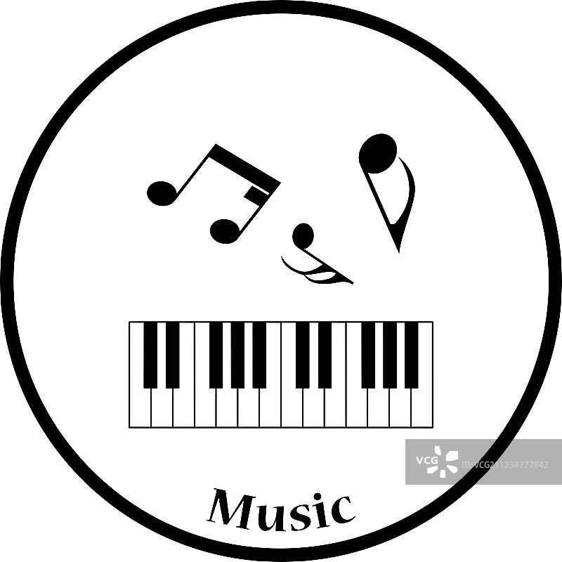 钢琴键盘图标图片素材