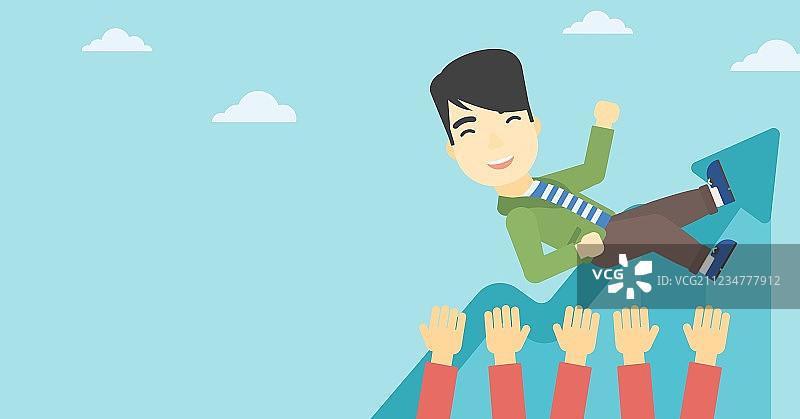 庆祝中的成功商人图片素材