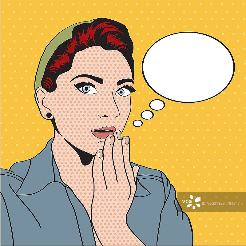 复古波普艺术女孩图片素材