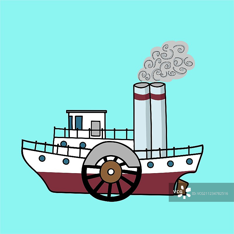 蒸汽船图片素材