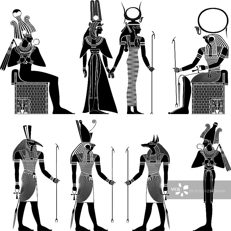 古埃及神祇形象图片素材