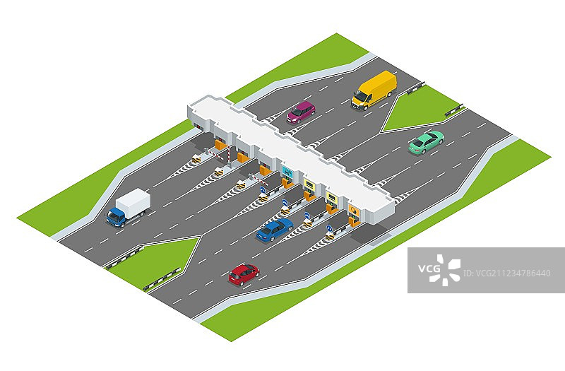 公路收费站图片素材