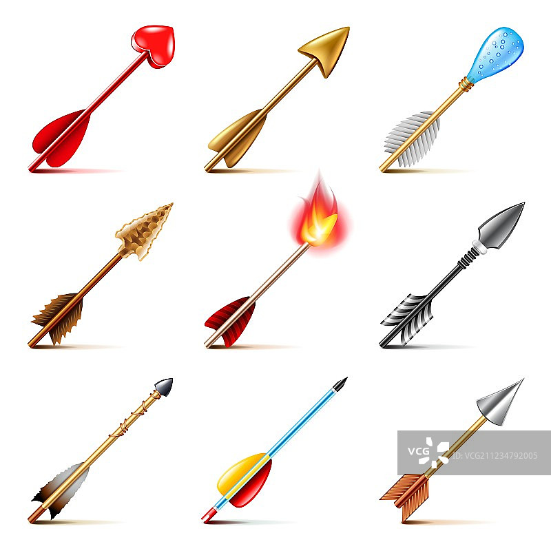 弓箭图标合集图片素材